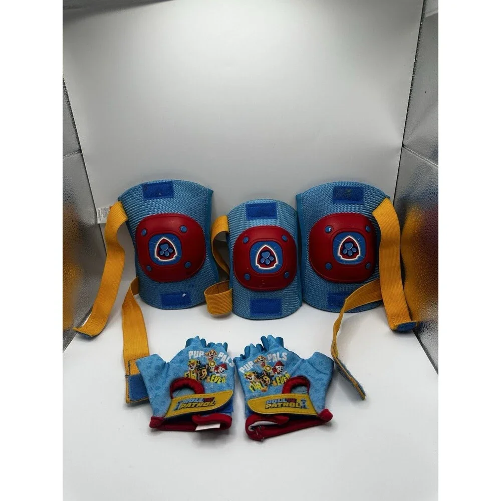 PAW Patrol Kids Elbow Knee Pads & Gloves Set Roll with the Patrol Bike Safety